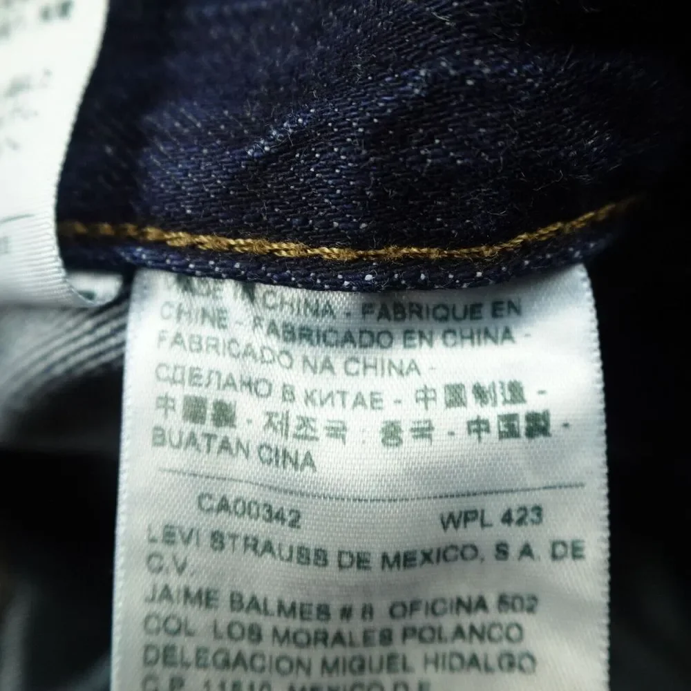 Levis 511 Jeans Mens 30X32 Blue Denim Special‎ Edition 1873 Beige Label Cotton